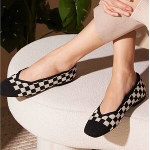 BNWOT Vivaia Margot 2.0 Checkered Flats size 10/EU40 $129